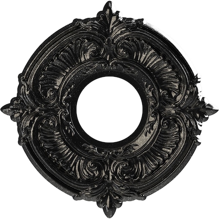 Ekena Millwork Attica PVC Medallion (Canopies up to 4 1/8"), 10"OD x 3 1/2"ID x 3/4"P, Textured Metallic Galaxy CMP10ATAGX